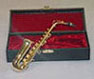 Dollhouse Miniature 7" Saxophone with Case