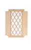 Dollhouse Miniature WINDOW - DIAMOND PATTERN with  SHUTTERS