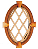 Oval Diamond Keystone Window