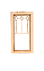 Dollhouse Miniature WINDOW - LONG DIAMOND TOP