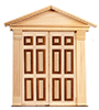 Dollhouse Miniature DOOR, DOUBLE - FEDERAL - TWO RAISED PANEL