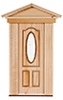 Dollhouse Miniature DOOR - FEDERAL - OVAL LIGHT, 2 PANEL