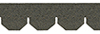 Dollhouse Miniature Gray Hexagon Asphalt Shingles, 177 Square Inches