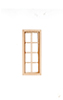 Dollhouse Miniature WINDOW, NARROW - 4 OVER 4