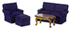 Small Living Room, Navy, 4 pc.