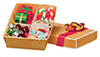 Box of Christmas Decorations