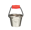 Silver Pail, Red Handle