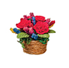 Red Carnations in Basket