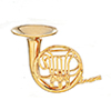 Brass Bass Horn/Case/2In