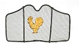 Black Fireplace Screen, Rooster