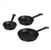 Black Frying Pans, 3 pc.
