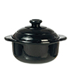 Large Black Pot 