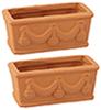 Swag Embossed Planters, 2 pc.