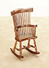 Dollhouse Miniature Windsor Rocker, Walnut