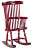 Dollhouse Miniature Windsor Rocker, Mahogany