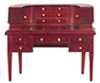 Dollhouse Miniature Carlton Desk, Mahogany