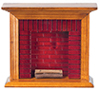 Dollhouse Miniature Fireplace, Walnut