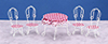 Dollhouse Miniature Soda Fountain Table with 4 Chairs