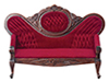 Dollhouse Miniature Victorian Sofa, Red