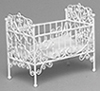 Baby Crib, White Wire