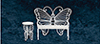 Butterfly Bench, White