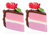 Dollhouse Miniature Sliced Cake, Assorted, 2 Pc