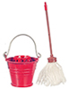 Floor Mop with Tin Bucket