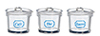 Canisters Set with Lids, 3 pc.