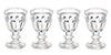 Crystal Glasses Set, 4 pc.