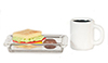 Sandwich  and  Coffee  and  Cookie on Plate