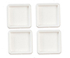 Four Square Plates, White