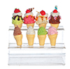 8 Ice Cream Cones Display