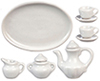 Ceramic Tea Set, 9 pc., White