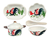 Decorative Ceramic Dinner Set, 6 pc.