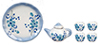 Ceramic Blue Tea Set, 7 pc