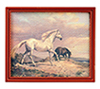 Horses in Brown Frame