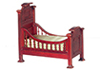 Dollhouse Miniature Victorian Youth Bed, Mahogany