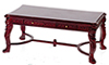 Dollhouse Miniature Lion Leg Desk, Mahogany