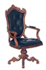 Dollhouse Miniature Morton Swivel Chair, Walnut