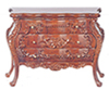Dollhouse Miniature Garfield Chest, Walnut