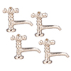 Spigots, 4 pc., Chrome