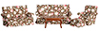 Floral Living Room Set, 5 pc.