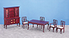 Dining Room Set, 6 pc., Mahogany