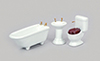 Bath Set, 3 pc., White