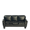 Leather Sofa, Black