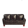 Leather Sofa, Brown