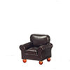 Leather Armchair, Brown