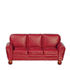 Leather Sofa, Burgundy