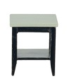 Square End Table, Black, Gray