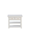 Small Kitchen Table with Drawers, White